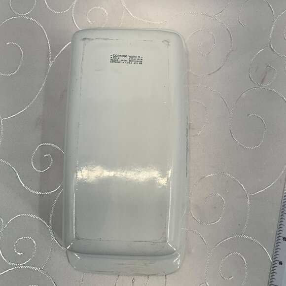 Corning Ware P315-B White Loaf Pan Blue Cornflower - Picture 5 of 5